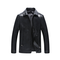 啄木鸟皮衣男春季中年爸爸装春秋款男士商务休闲外套