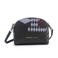 VERSACE JEANS范思哲 轻奢品18新款女士黑色印花聚酯纤维迷你斜挎包E1VRBBK4 70044 MEK