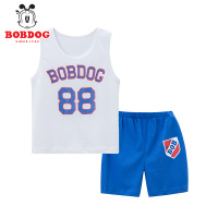 巴布豆/Bobdog童装 19新款夏季纯棉男童背心套装911G01082