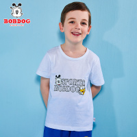 巴布豆/Bobdog童装 19新款夏季纯棉男童短袖T恤911T04060