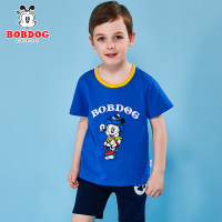 巴布豆Bobdog童装 19新款夏季纯棉男童短袖T恤911T04061