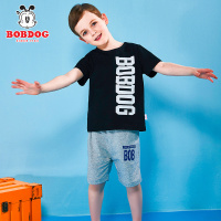 巴布豆/Bobdog童装 19新款夏季纯棉男童短袖T恤911T04118