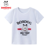 巴布豆/Bobdog童装 19新款夏季纯棉男童短袖T恤911T04127
