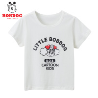 Bobdog/巴布豆童装 19新款夏季纯棉女童短袖T恤911T04067