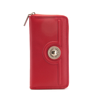 VERSACE JEANS范思哲 轻奢品女士黑色聚酯纤维拉链长款钱包E3VRBPL1 70037 500