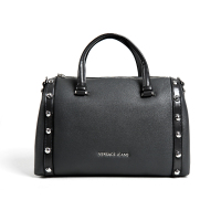 VERSACE JEANS范思哲 奢侈品 女士灰色聚酯纤维铆钉装饰手提包