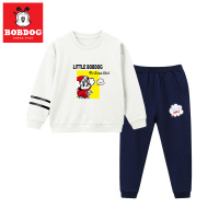 巴布豆/Bobdog 19年秋季新款男童套装秋装儿童纯棉两件套 931G02155