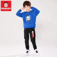 巴布豆/Bobdog 19年秋冬新款男童卡通图案运动卫衣套装 931G02141