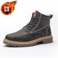 艾斯臣acesc 秋冬季英伦男鞋加绒保暖棉鞋马丁鞋男士雪地靴加厚高帮鞋靴