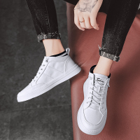 艾斯臣(ACESC) 高帮板鞋潮流百搭运动男系带休闲鞋子