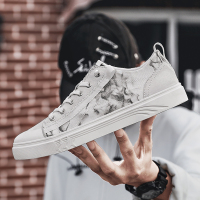 艾斯臣(ACESC) 猪皮擦布板鞋透气运动休闲板鞋韩版潮流百搭潮鞋