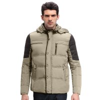 大羽男士短款羽绒服修身连帽加厚中年羽绒衣大码男装冬季外套9607
