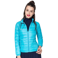 大羽2018轻薄羽绒服女短款修身甜美女士立领羽绒服显瘦潮0316