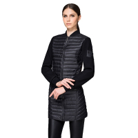 大羽2018欧美中长款棒球领轻薄羽绒服女修身女式休闲冬装外套9767