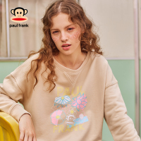 大嘴猴(paul frank)秋冬新品时尚舒适街头俏皮长袖运动女士套头衣