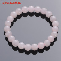 石头记天然水晶芙蓉石粉水晶甜美单圈手链手串饰品送女生
