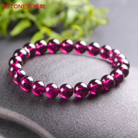 iSTONE/石头记石头记 紫牙乌石榴石手链女 天然水晶首饰单圈手串