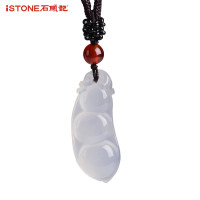 石头记天然冰种玉髓福豆挂件狗年玉坠玛瑙玉髓坠项链男女款
