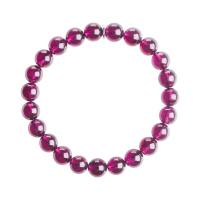 iSTONE/石头记石头记 紫牙乌石榴石手链女 天然水晶首饰单圈手串