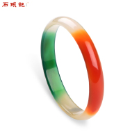 iSTONE/石头记天然彩色玛瑙吉利手环手镯女宝玉石饰品送礼送女友