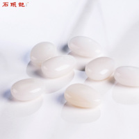 iSTONE/石头记天然水晶石摆件吊坠把玩件DIY收藏品玉石饰品京白玉