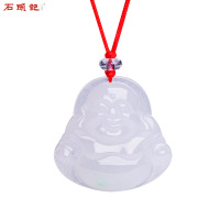 iSTONE/石头记天然翡翠A货弥勒佛玉佛吊坠一物一图