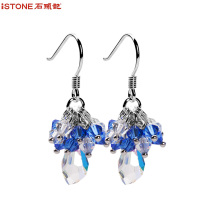 石头记仿水晶耳环925银耳环耳坠耳饰流行饰品欧美风送朋友送闺