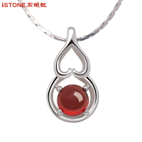 石头记 石榴石吊坠项链 女 小葫芦活泼可爱款节日