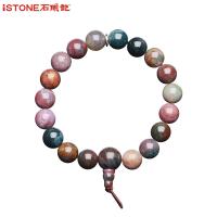 石头记 一往情深 七彩玉天然玛瑙手链手串手珠 单圈 男女款
