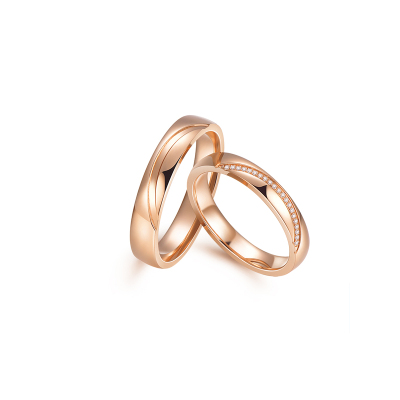 Leysen1855莱绅通灵珠宝 信仰18K金钻石戒指 结婚对戒 男女钻戒 情侣戒指