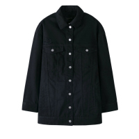 Semir森马外套女2019春秋新款宽松翻领刺绣设计感学生韩版潮流纯棉外套