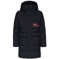 semir森马中长款棉服男年轻防风连帽潮流印花连帽外套冬季保暖棉袄