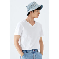 【满198减100预估价：32】森马男士V领短袖T恤男夏季舒适时尚简约纯棉打底衫潮男士短袖t恤