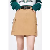 【满198减100预估价：49】森马半身裙女2021春季新款a字显瘦帅气时尚潮流工装裙个性裙子ins