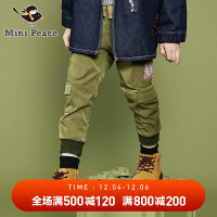 minipeace太平鸟童装男童休闲裤工装长裤春秋宝宝裤子潮童韩版