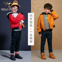 minipeace太平鸟童装男童棉衣短款外套飞行员夹克秋冬装新款
