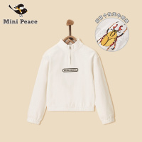 minipeace太平鸟童装男童加绒卫衣小高领拉链上衣儿童秋冬装新款