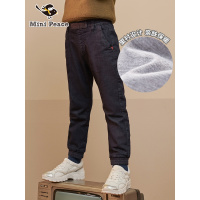 minipeace太平鸟童装男童牛仔裤秋冬装新款束腿裤中大童长裤加厚
