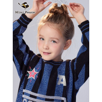 minipeace太平鸟童装女童条纹连衣裙运动女宝宝洋气裙子春季