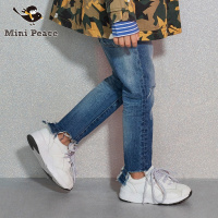 minipeace太平鸟童装男童春季牛仔裤儿童破洞设计休闲修身裤
