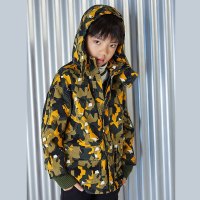 minipeace太平鸟童装男童外套潮风衣中长款洋气迷彩立领春季