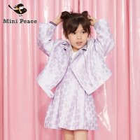 minipeace太平鸟童装春季女童紫罗兰夹克大翻领外套春秋装