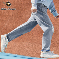 minipeace太平鸟童装春季破损牛仔裤儿童裤子女 女童春秋装