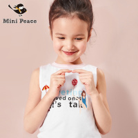 minipeace女童背心基础款甜美粉白拼接儿童洋气上衣夏装新款