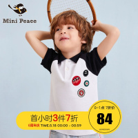 minipeace男童polo衫短袖朋克摇滚儿童太平鸟童装2019夏装新款潮