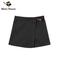 minipeace太平鸟女童裤子条纹短裤儿童中大童五分裤夏装新款