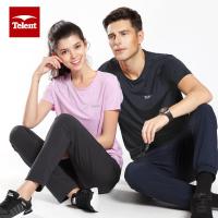 天伦天(Telent）男士户外运动跑步休闲短袖速干T恤情侣徒步旅行上衣透气吸汗