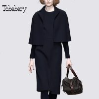 tobebery2018秋冬新款女欧洲站呢子斗篷两件套毛呢套装裙显瘦冬季