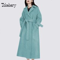 tobebery2018新款时尚羊毛赫本大衣女欧洲站显瘦气质秋冬毛呢外套