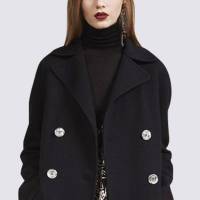 tobebery赫本风毛呢大衣女冬季2018新款高端简约气质女装修身外套品牌女装